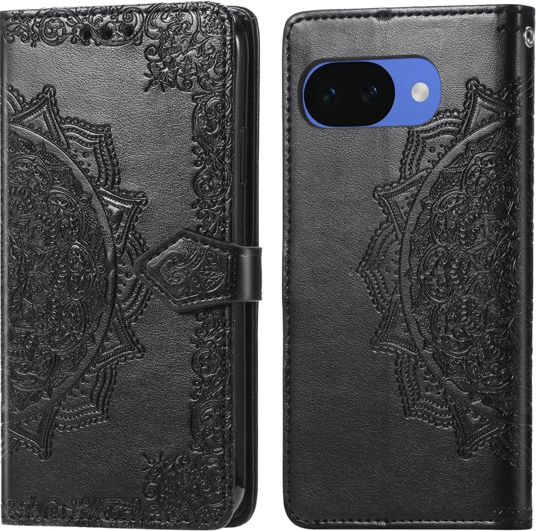 Imoshion Pixel 10a Hoesje - Mandala Bookcase - 3 Pasjes - Zwart