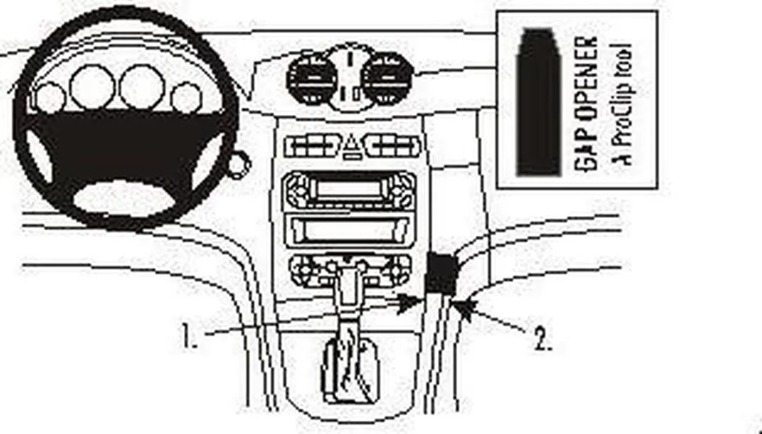 Brodit ProClip 853071 Mercedes CLK-Klasse Houder - Zwart