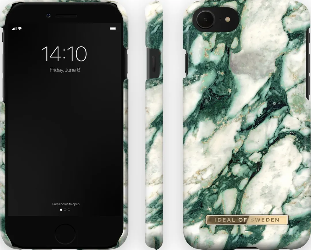 iDeal of Sweden Fashion Case iPhone 8/7/6/6s/SE Calacatta Emerald Marble - IDFCMR21-I7-379 - afbeelding 2 van 2