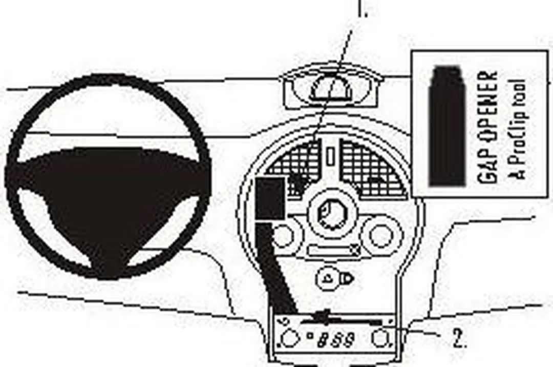 Brodit ProClip 853574 Autospecifieke Houder - Renault Grand Modus/Modus - Zwart