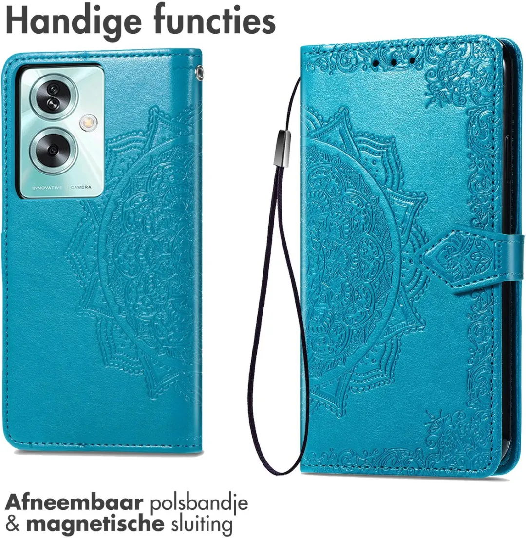 Imoshion Hoesje Oppo A79 Mandala Bookcase Turquoise - 3 Stuks