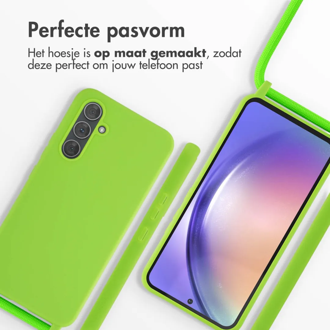 imosHion Hoesje Samsung Galaxy A54 - Siliconen Fluor Groen