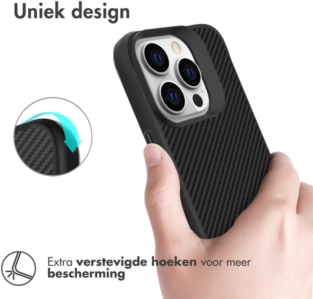 Imoshion Hybrid Carbon Hoesje iPhone 14 Pro - Zwart