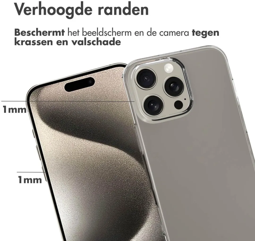 Accezz Hoesje iPhone 16 Pro Max Transparant
