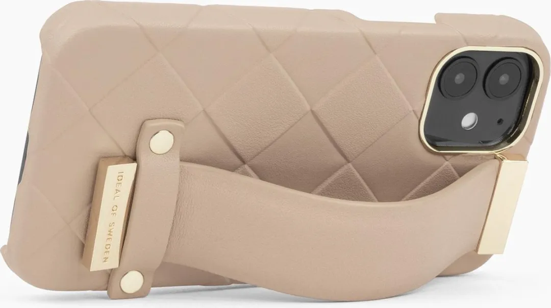 iDeal of Sweden Statement Case Braided iPhone 12 Mini - 3 Pasjes - Light Caramel