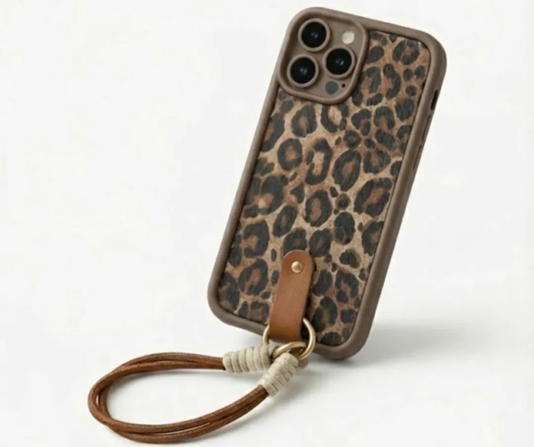 NUVEX iPhone 14 Plus Hoesje Bruin Luipaard Print