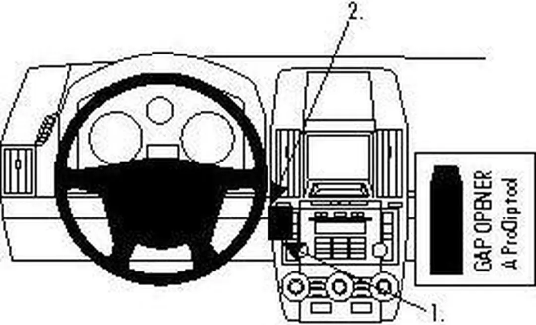 Brodit ProClip 854004 Land Rover Freelander 2 Center Mount - Zwart