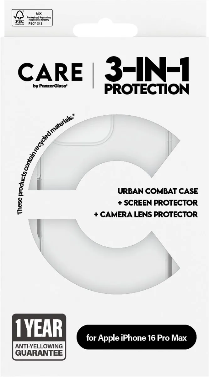 PanzerGlass CARE by PG3-in-1 iPhone 16 Pro Max - B1356+2864+1286 - afbeelding 4 van 6