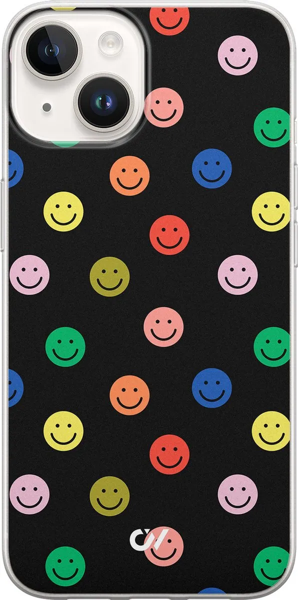Casevibes Hoesje iPhone 14 Retro Smileys