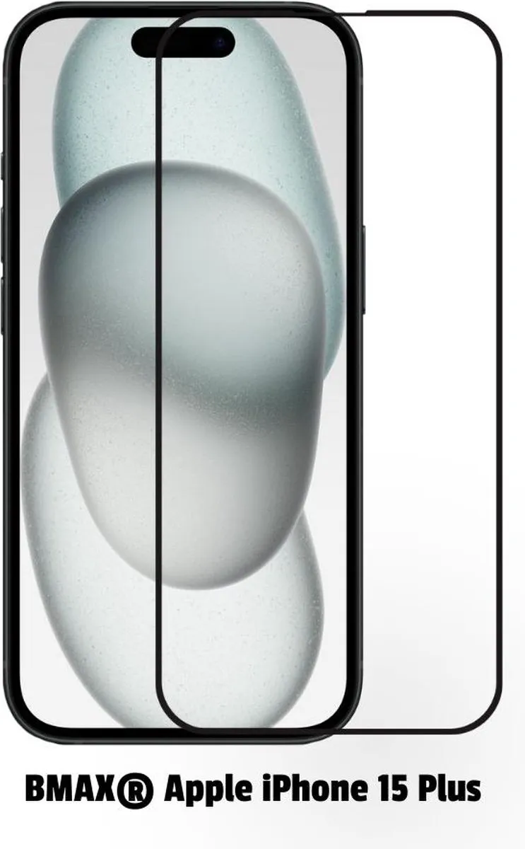 BMAX iPhone 15 Plus Screenprotector 2 Stuks - Zwart