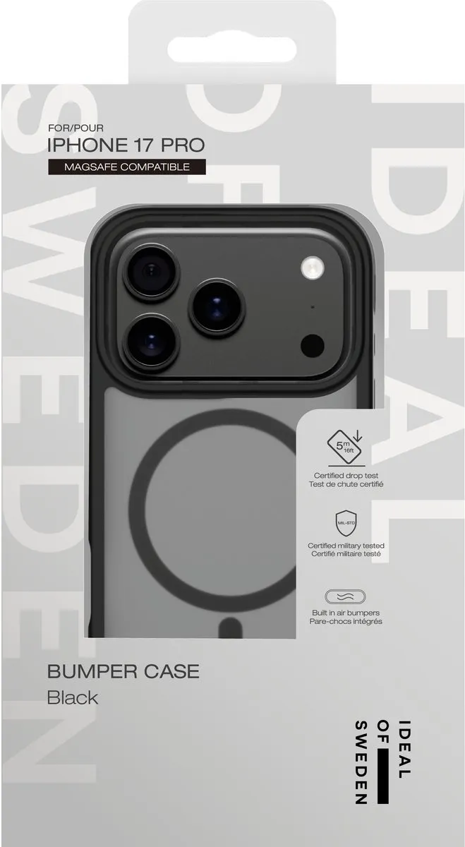 iDeal of Sweden Bumper Case iPhone 17 Pro - Zwart - IDBPCMS-I2561P-01