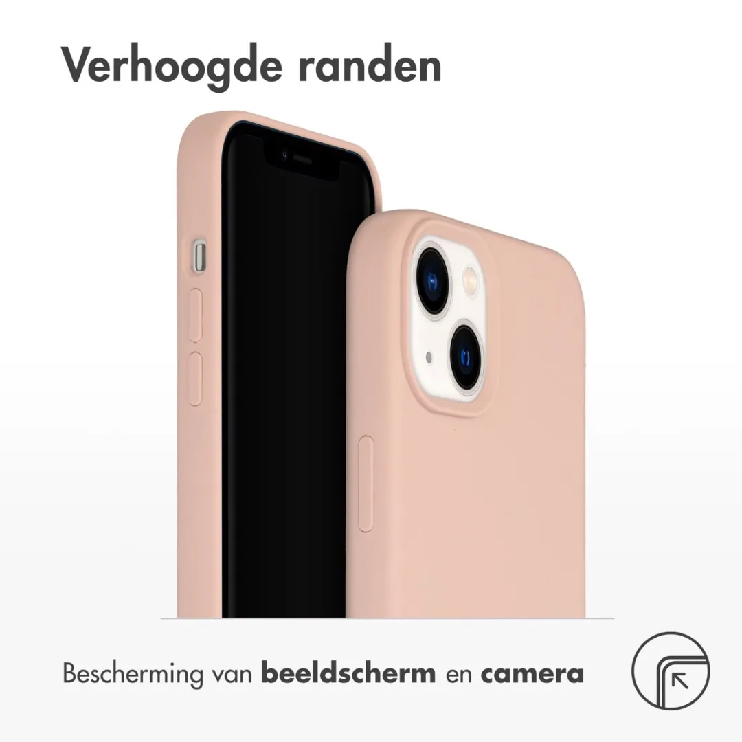 Accezz Hoesje iPhone 14 Plus Roze - Liquid Silicone Backcover