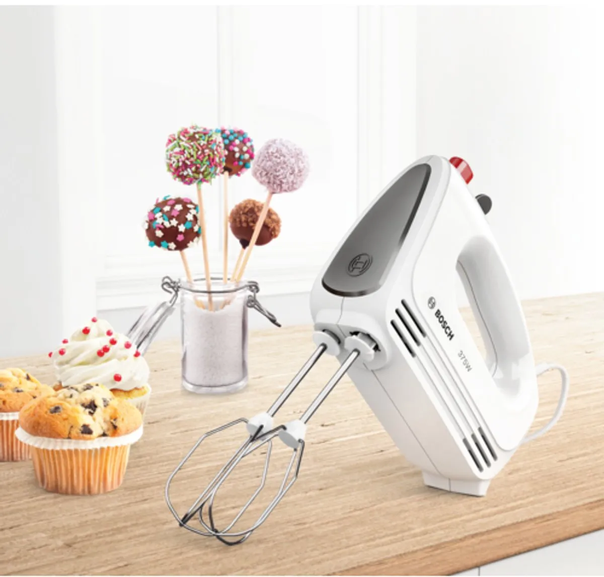 Bosch MFQ22100 CleverMixx Handmixer - 375W - Wit