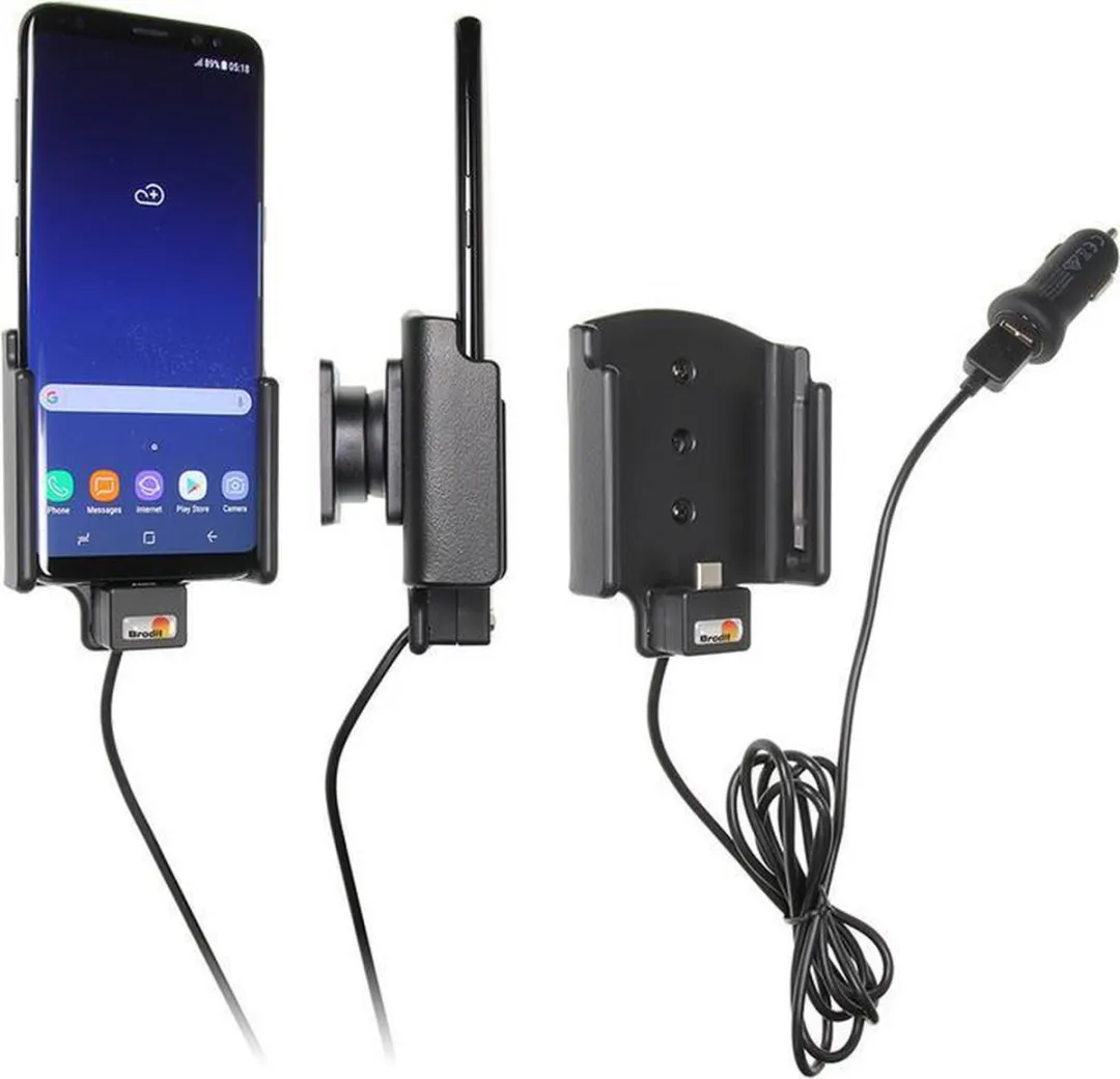 Brodit Actieve Houder 521967 Samsung Galaxy S8+ - Autolader USB - afbeelding 3 van 3