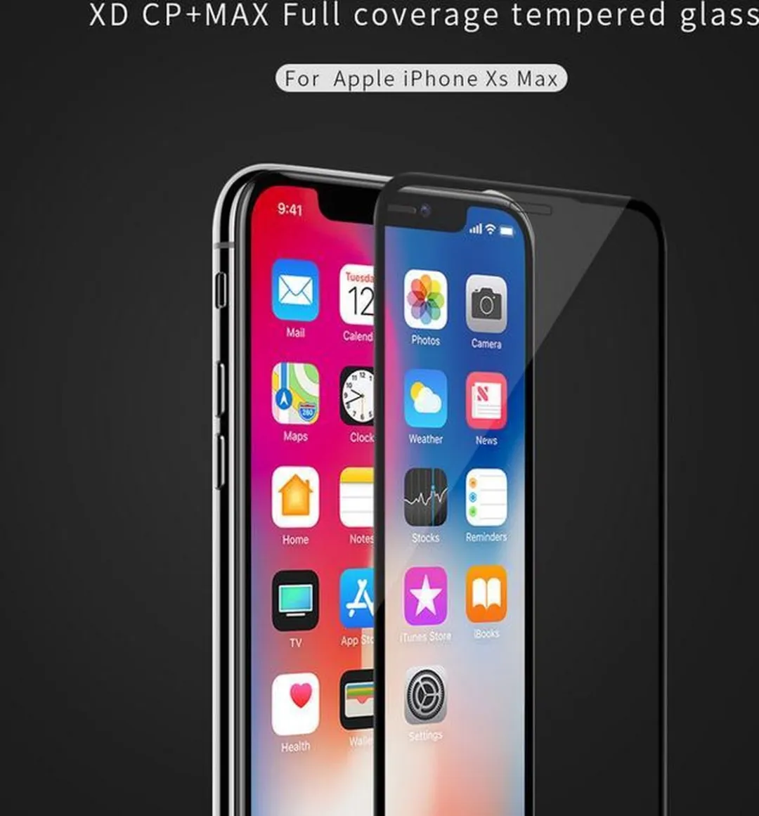 Nillkin Tempered Glass XD CP+MAX iPhone XS Max - Zwart - afbeelding 2 van 5