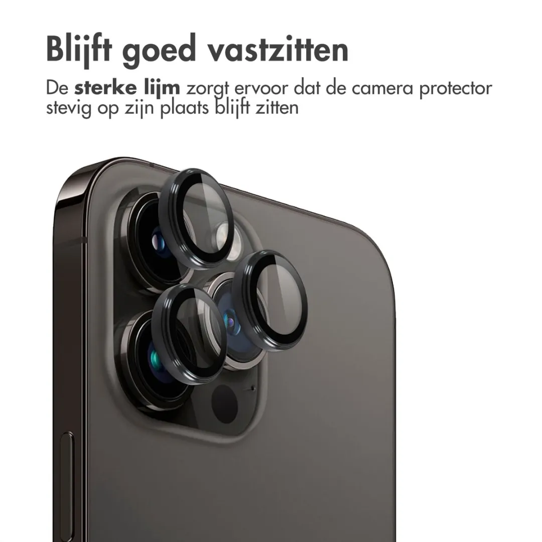 Imoshion Camera Lens Protector iPhone 15 Pro Max - 2 Stuks - Zwart
