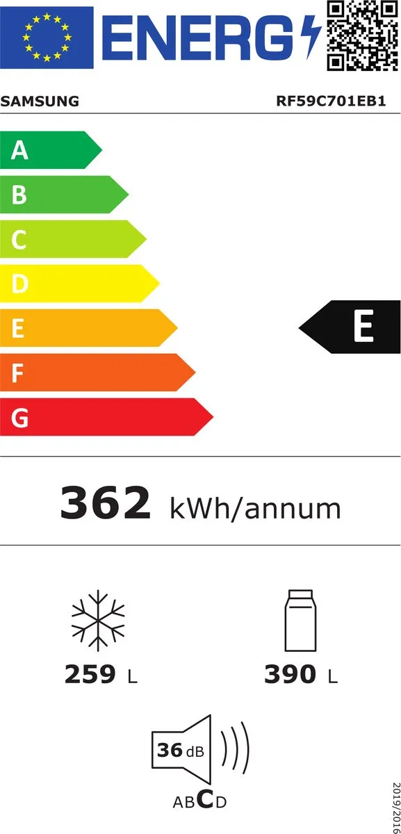 Samsung RF59C701EB1 Vrijstaand Koelkast 649L - Zwart