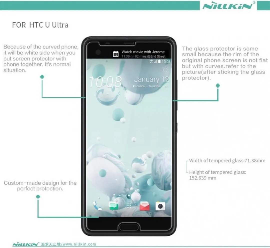 Nillkin Amazing H+ PRO Tempered Glass HTC U Ultra - 9H - afbeelding 5 van 6