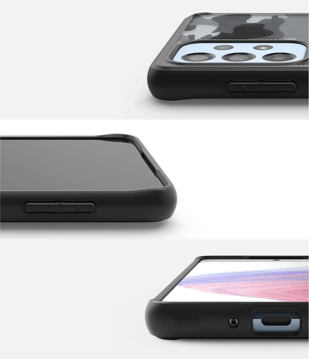 Ringke Fusion Matte Hoesje Zwart - Samsung Galaxy A73 - afbeelding 3 van 6