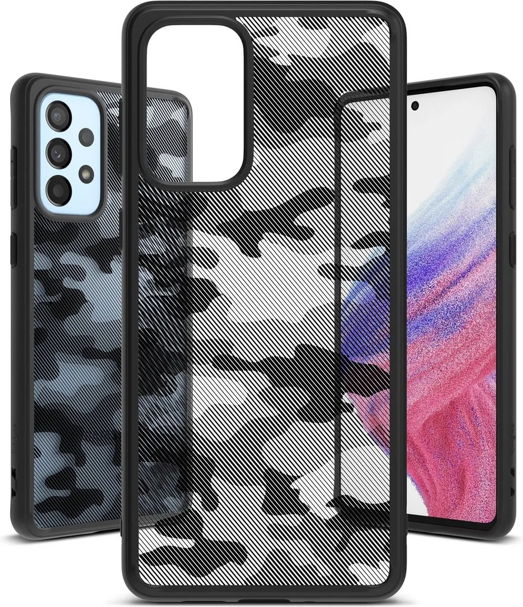 Ringke Fusion Matte Hoesje Zwart - Samsung Galaxy A73 - afbeelding 2 van 6