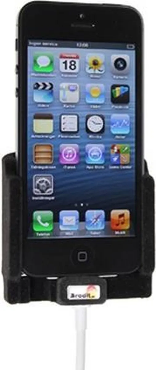 Brodit Houder 514433 iPhone 5/5s/SE - Lightning naar 30-pin - Zwart
