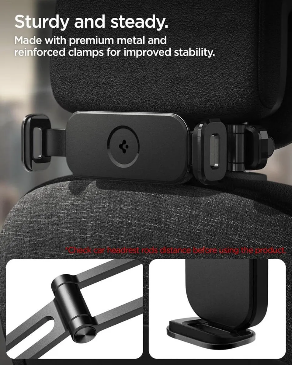 Spigen OneTap Autohouder - Universeel 12.9" - Zwart - afbeelding 6 van 6