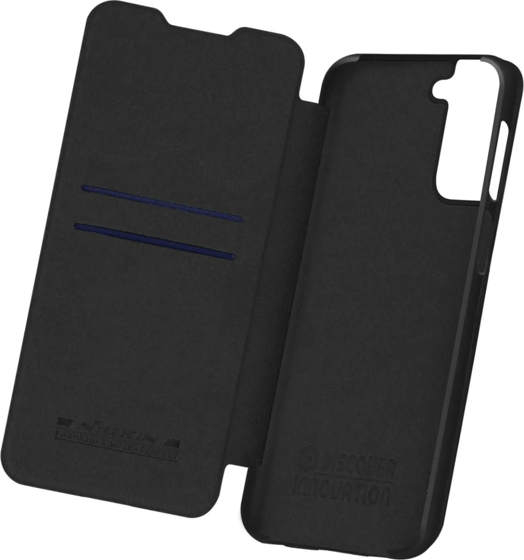 Nillkin Qin Leather Flip Cover S21 Plus - Zwart - afbeelding 2 van 6