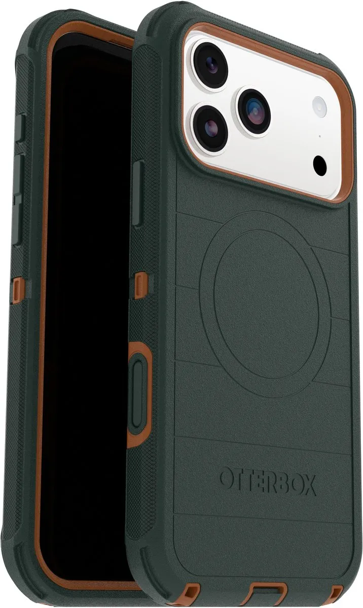 Otterbox Defender Pro - Geschikt voor iPhone 17 Pro Max hoesje - Magsafe Backcover - Groen