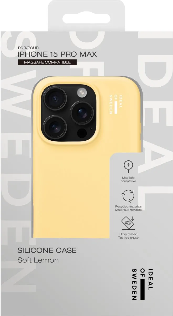 iDeal of Sweden Silicone Hoes iPhone 15 Pro Max - Lemon - IDSICMS-I2367P-516
