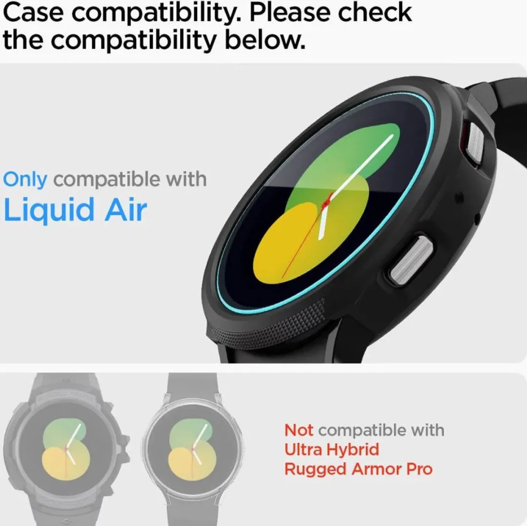 Spigen AGL05339 Screenprotector Samsung Watch 4/5 44mm - 2 Stuks