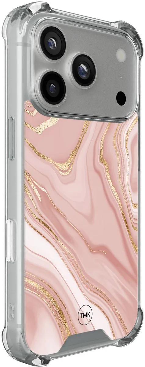 Casevibes iPhone 17 Pro Shockproof Hoesje A/i17P/S/005 - Roze Marmer