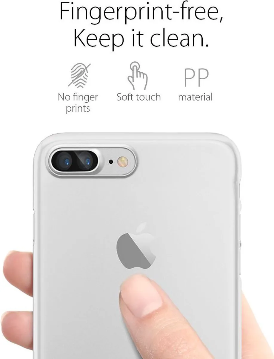 Spigen AirSkin iPhone 7/8 Plus Hoesje - Transparant