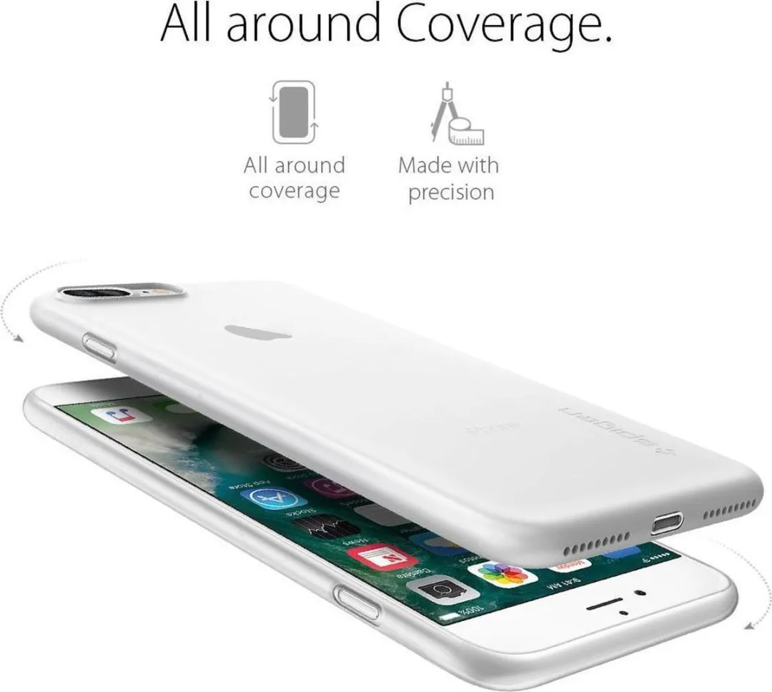 Spigen AirSkin iPhone 7/8 Plus Hoesje - Transparant - afbeelding 6 van 6