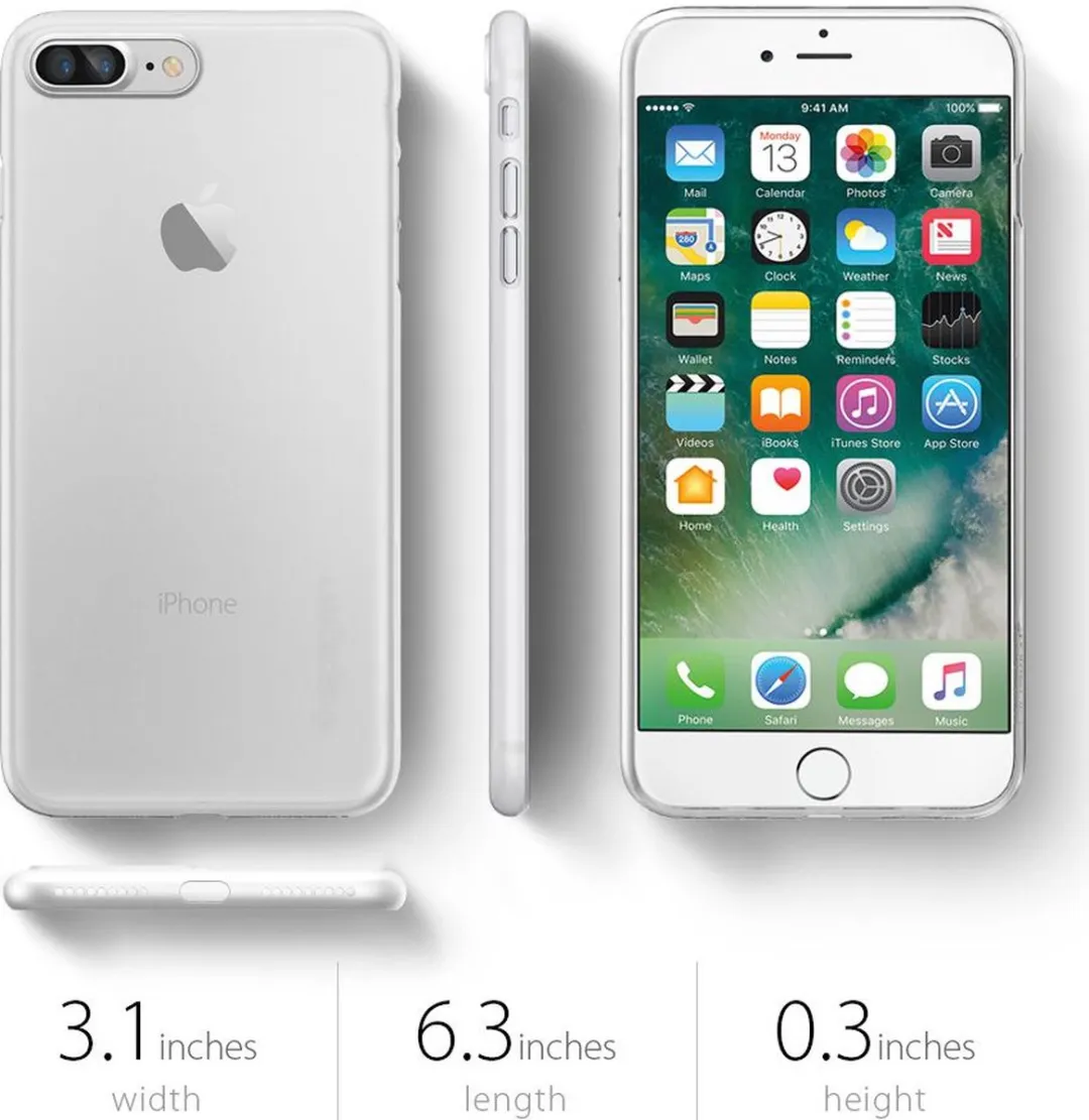 Spigen AirSkin iPhone 7/8 Plus Hoesje - Transparant