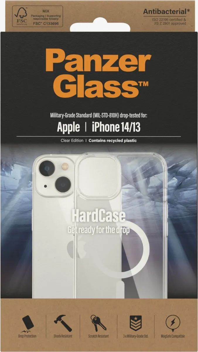 PanzerGlass iPhone 14/13 MagSafe HardCase - Transparant