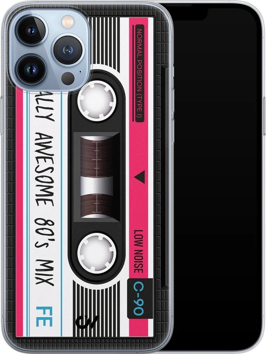 Casevibes Hoesje iPhone 13 Pro Max Cassette - Zwart - A/13PM/UV/052