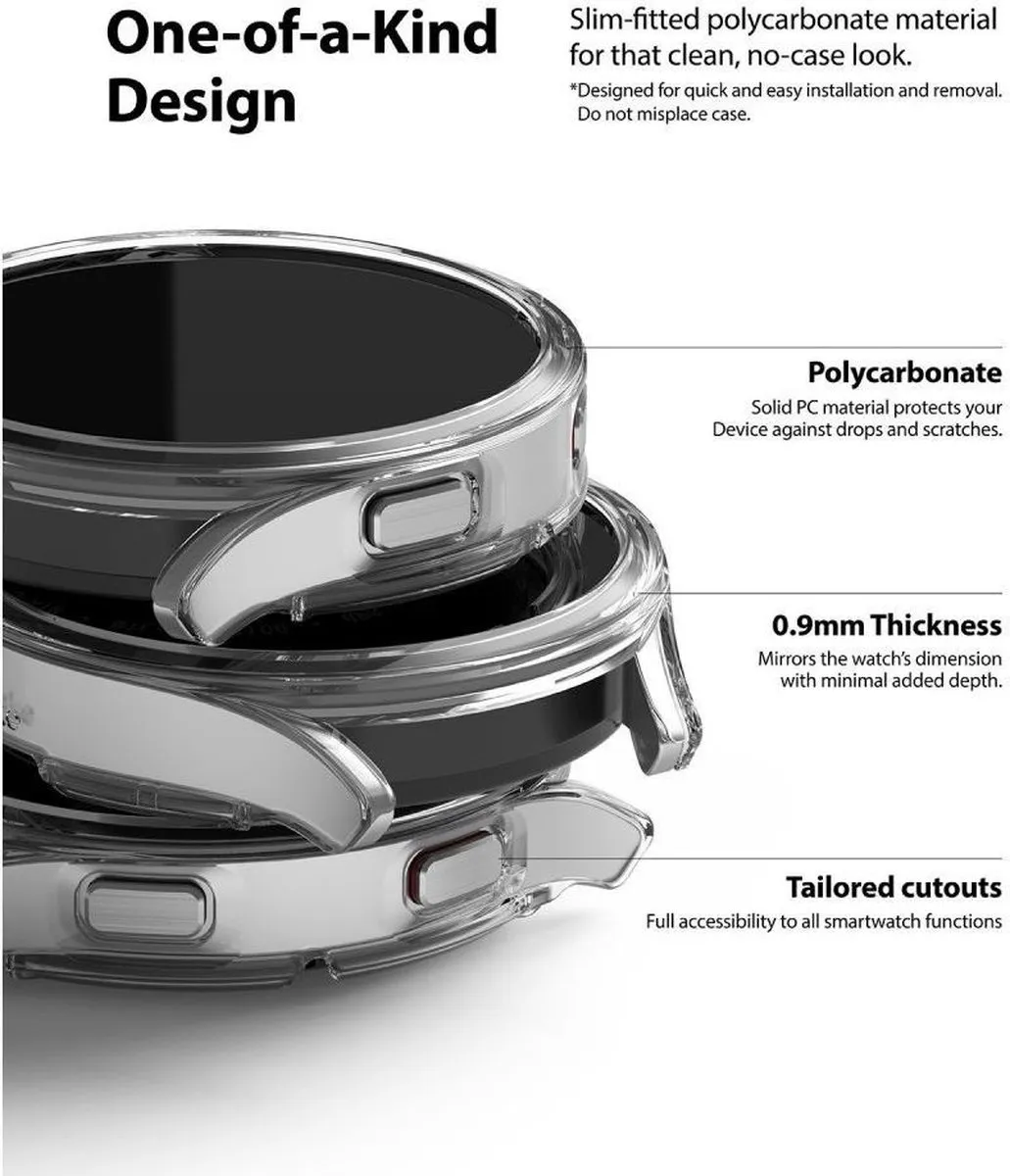 Ringke Slim Hoesje Samsung Galaxy Watch 4 40mm - 2 Stuks - Transparant