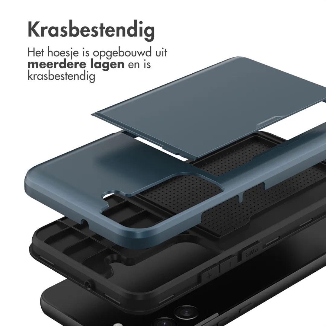 Imoshion Hoesje Samsung Galaxy S21 - Donkerblauw - 2 Pasjes