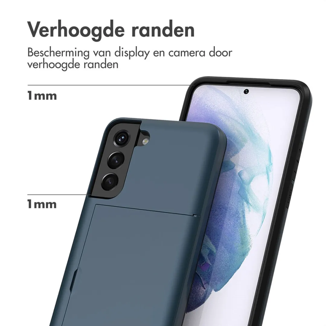 Imoshion Hoesje Samsung Galaxy S21 - Donkerblauw - 2 Pasjes