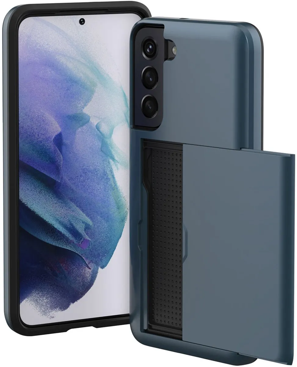 Imoshion Hoesje Samsung Galaxy S21 - Donkerblauw - 2 Pasjes