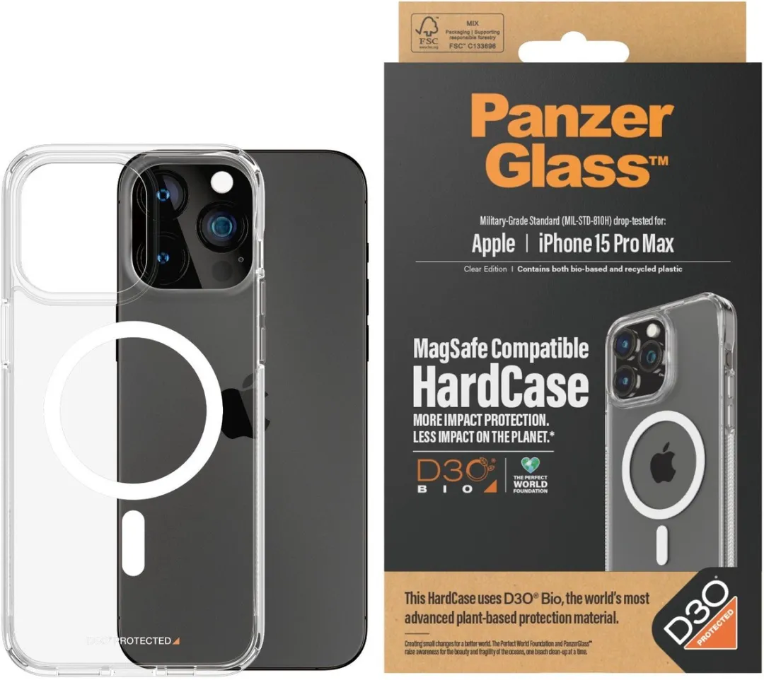 PanzerGlass iPhone 15 Pro Max MagSafe HardCase D3O - Transparant - afbeelding 6 van 6