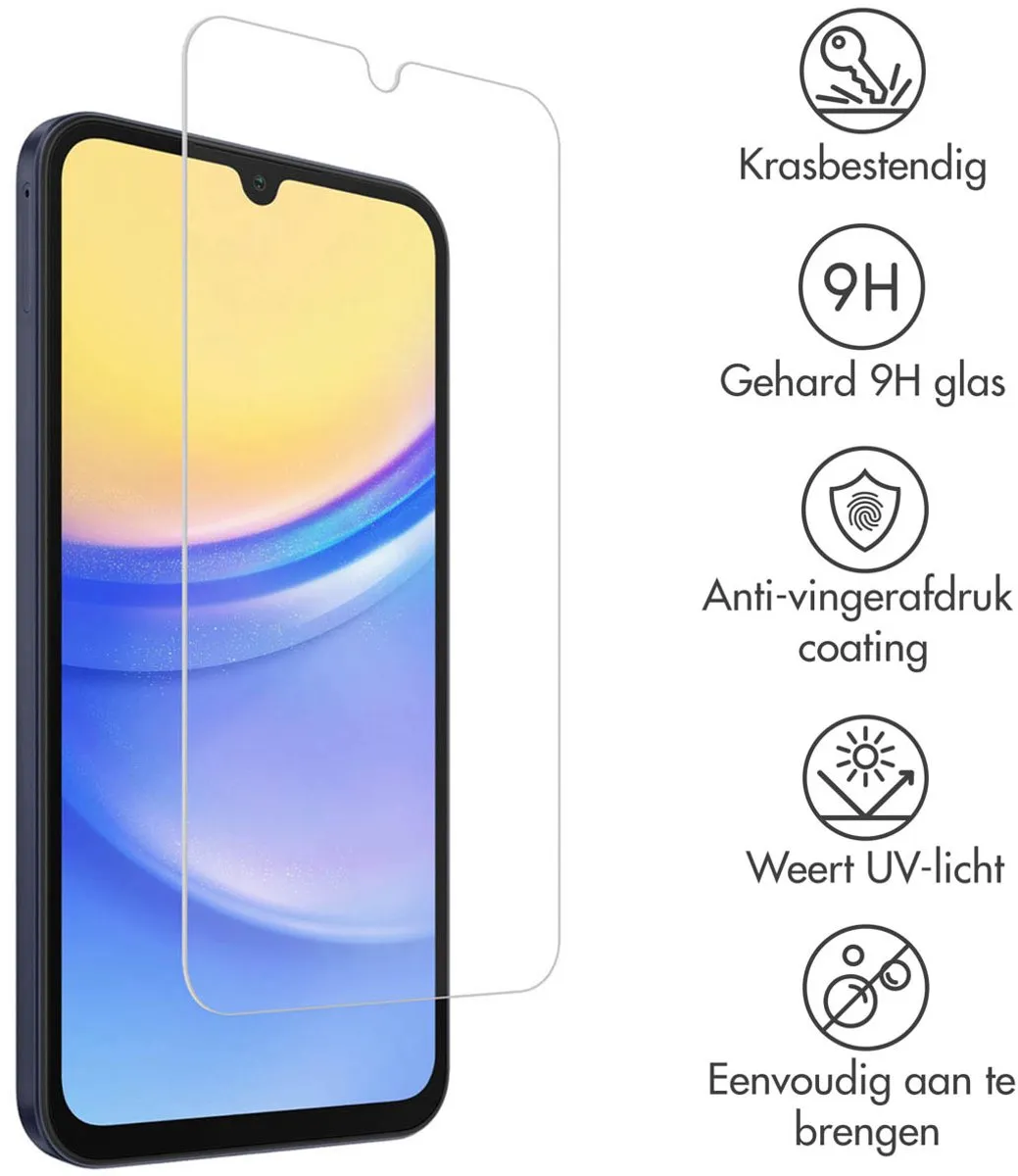 imoshiion Screenprotector Duopack - Gehard Glas - Samsung Galaxy A15