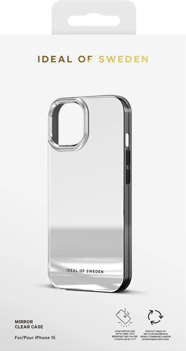 iDeal of Sweden Mirror Hoesje iPhone 15 - Zilver - IDCLC-I2361-477