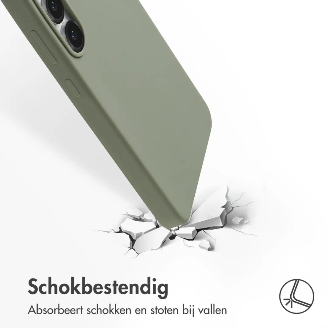 Accezz Hoesje Samsung Galaxy S25 FE - Olijfgroen - MagSafe
