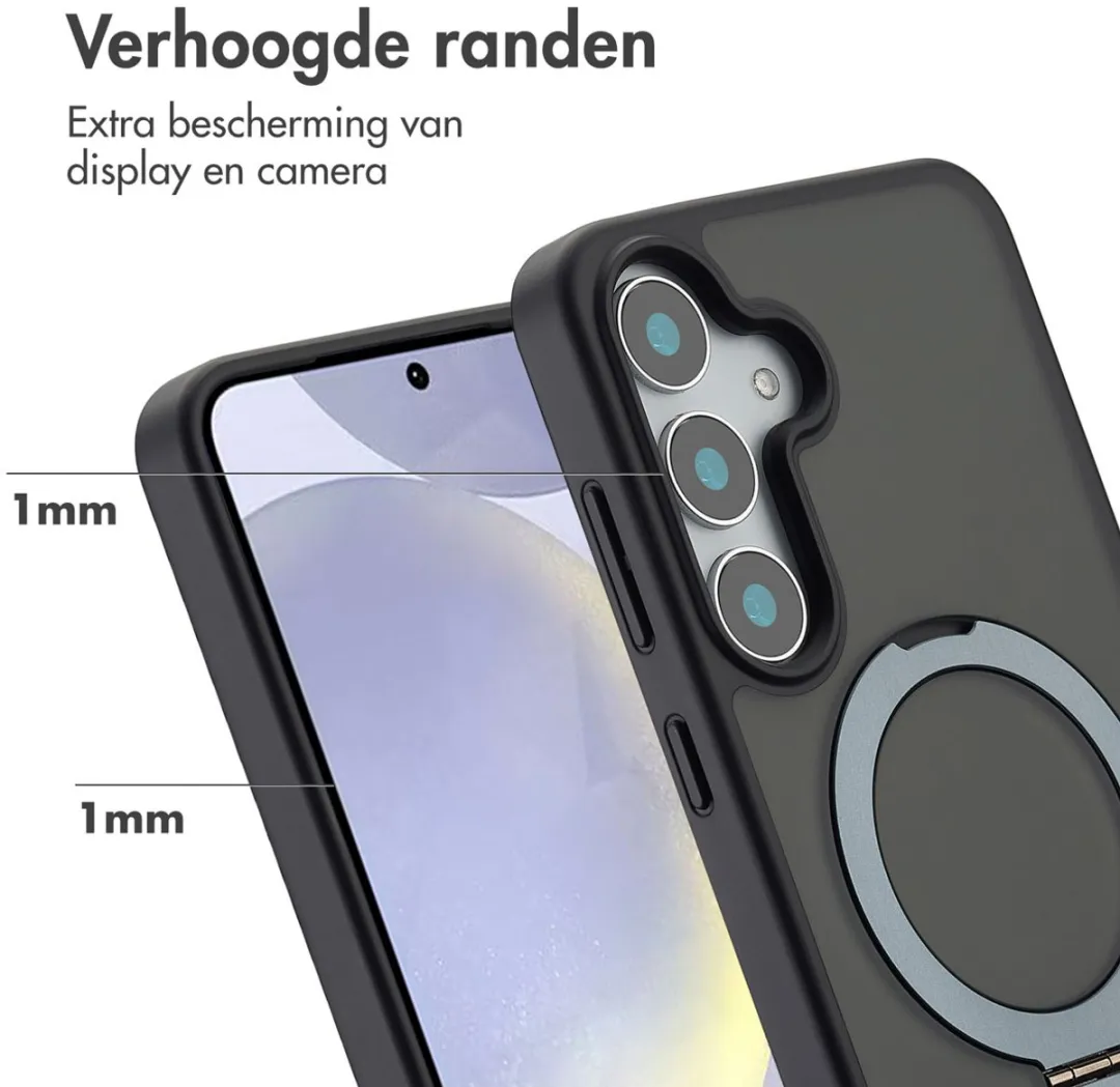 Accezz Hoesje Samsung Galaxy S25 Plus Ring Stand - Zwart