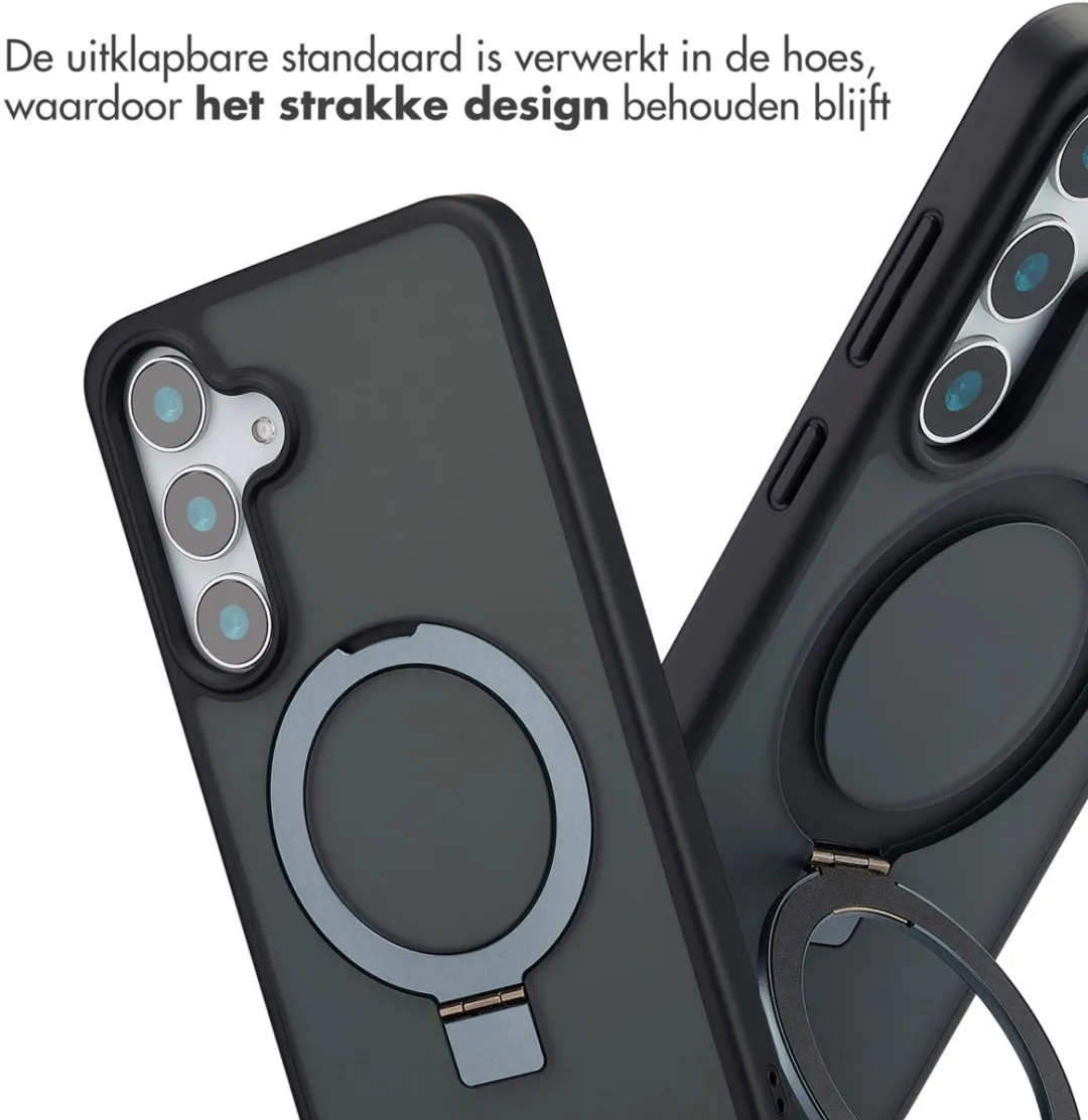 Accezz Hoesje Samsung Galaxy S25 Plus Ring Stand - Zwart