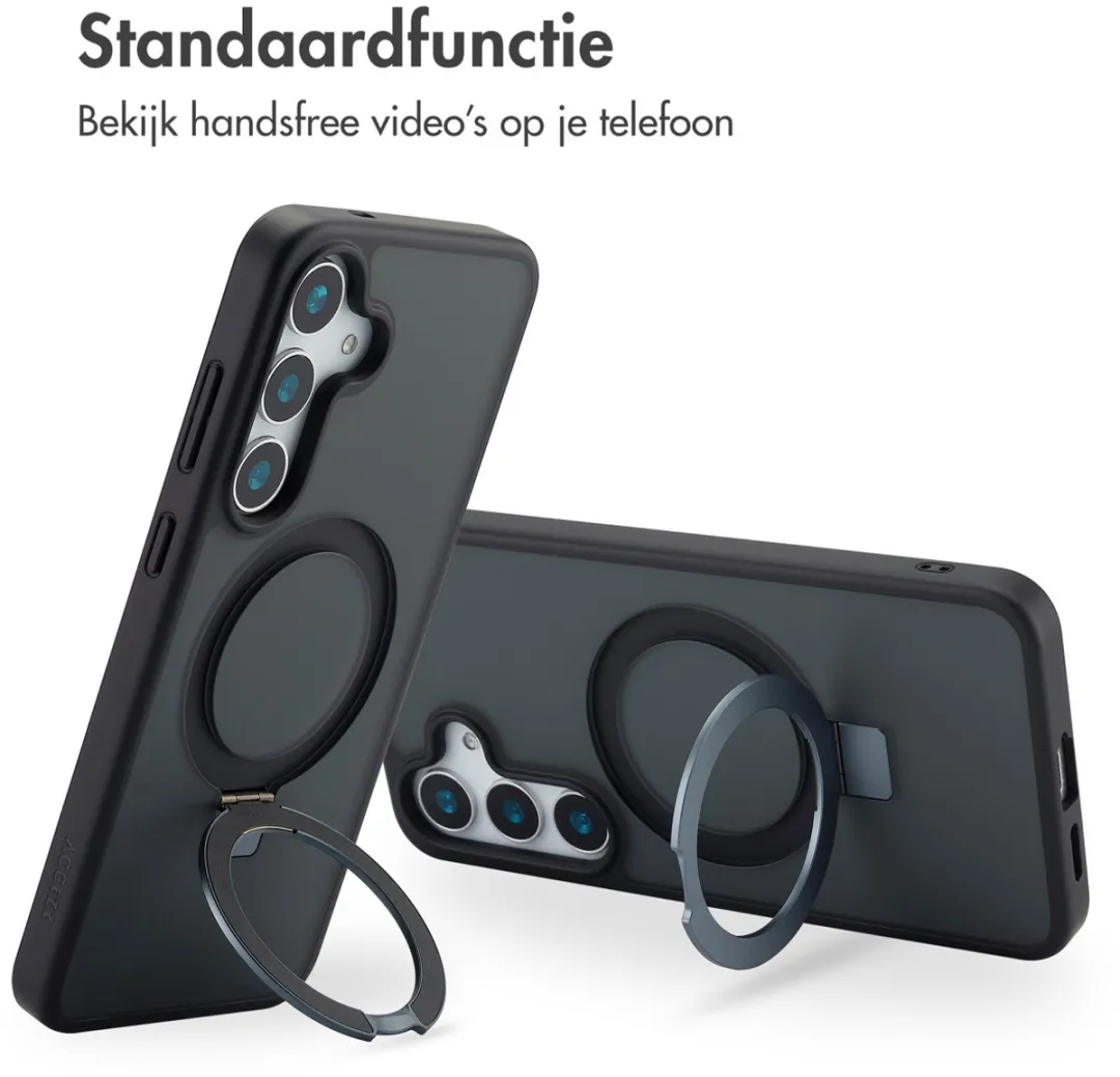 Accezz Hoesje Samsung Galaxy S25 Plus Ring Stand - Zwart