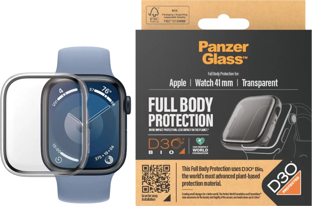 PanzerGlass PZ-3686 Screenprotector Apple Watch 41mm - Transparant