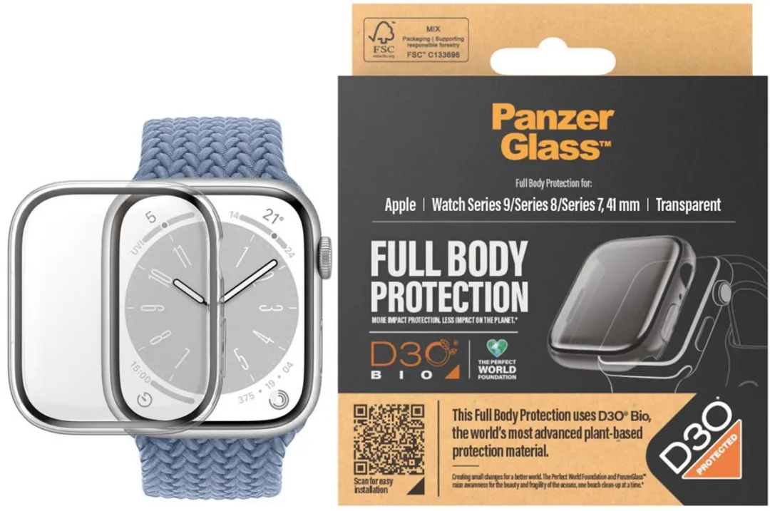 PanzerGlass PZ-3686 Screenprotector Apple Watch 41mm - Transparant