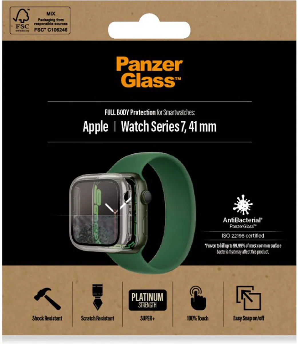 PanzerGlass PZ-3686 Screenprotector Apple Watch 41mm - Transparant